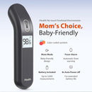 iHealth Touchless Thermometer for Adults and Kids, FSA/HSA Eligible, Color-Coded Alert & Silent Mode, 1-Second Accurate Fever Check, Portable for Home, Travel Use - PT2L Black by TinyTreasures Baby Boutique