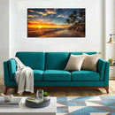 DZL Art S74775 Canvas Painting Print Paradise Tropical Island Beach with Palms Photograph Print Nature Pictures Wall Art Canvas Prints Painting for Living Room Bedroom Decor Office Wall Decor by CozyNest Decor