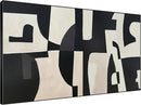 SIGNWIN 46"x72" Extra Large Framed Wall Art Black and White Abstract Geometric Design, Minimalist Modern Print for Home Living Room Bedroom Decor (Frame Assembly Required) by CozyNest Decor