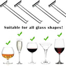 4 Packs 12 Inch Wine Glass Racks Cup Wall Mounted Stemware Hanging Wine Glasses Holder Under Cabinet Wire Wine Decor Racks by CozyNest Decor