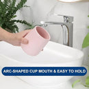 Bathroom Tumbler Cup Ceramic 13.5oz Reusable Toothbrush Cup 400ml,Toothbrush Holder Adequate for Your Bathroom (Pink) by CozyNest Decor