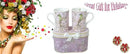 Lightahead Elegant Bone China Two Coffee Mugs Set in Bird Design 10.8 oz Each Cup in Attractive Gift Box by CozyNest Decor