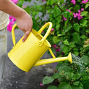 Metal Watering Can for Outdoor and Indoor Plants, Watering Can Decor, 1 Gallon (Yellow) by GreenHaven Gardens