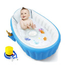 PandaEar Baby Inflatable Bathtub, Portable Travel Baby Infant Bath Tub Toddler Bathtub with Air Pump, Foldable Non-Slip Shower Basin Mini Air Swimming Pool for Newborn (Blue) by TinyTreasures Baby Boutique