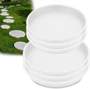 2 Size Round Stepping Stone Molds, 6 Pcs 10''/ 11.2'' Reusable Concrete Mold for Garden Stepping Stones Large Tray for Concrete and Stained Glass for Garden Walk Way White by GreenHaven Gardens