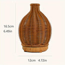 Aromatherapy Essential Oil Diffuser Rattan Woven Aroma Diffuser with Warm Light 80ML Cool Mist Humidifier Waterless Auto Shut-off for Home,Baby Bedroom,Office by TinyTreasures Baby Boutique