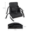 Toddler Booster Seat for Dining Table, Booster Seat for Table, 12.6x3.34 Inch Portable High Chair for Travel, HOSEASCA Compact Lightweight Travel Booster Seat with Adjustable Straps for Baby(Black) by TinyTreasures Baby Boutique