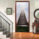 3D Door Stickers Murals - Peel & Stick - Stairs & Wallpaper - Self-Adhesive Removable PVC Waterproof Door Poster - 34.6" x 78.7" for Bedroom & Living Room by GreenHaven Gardens