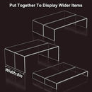 Acrylic Display Risers,12'' Large Display Stands, Thickened to 0.2''(5mm) Stackable Acrylic Shelves for Perfume Display, Clear Risers for Cupcake Stand,Pop Figurines,Tumbler,Food (Clear, 6PCS) by CozyNest Decor