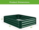 Best Choice Products 6x3x1ft Outdoor Metal Raised Garden Bed Box Vegetable Planter for Vegetables, Flowers, Herbs, and Succulents - Dark Green by GreenHaven Gardens