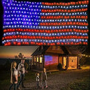XTF2015 Solar American Flag Lights, 2 in 1 Solar Powered & Plug in American Flag Light, 420 LED Waterproof Patriotic Ornaments for Memorial Day, Independence Day, 4th of July, Party, Yard Decorations by GreenHaven Gardens