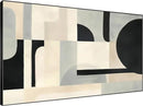 SIGNWIN 46"x72" Extra Large Framed Wall Art Modern Neutral Abstract Geometric in Black and Beige, Clean Minimalist Design for Home Living Room Bedroom Decor (Frame Assembly Required) by CozyNest Decor