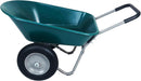 OLIXIS 2-Wheel Barrel Heavy-Duty Garden Wheelbarrow Cart with Pneumatic Tires, 5 Cu Ft Capacity & Built-in Stand – 300 lbs Load, Easy-Grip Handles, Lightweight, Green by GreenHaven Gardens