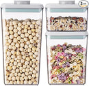 Food Storage Containers with Lids Airtight- 3Pcs BPA-Free Kitchen and Pantry Organization Pop Containers, Leakproof Stackable Kitchen Storage Containers for Cereal, Flour, Sugar (0.5, 1.2, 1.8 QT) by TinyTreasures Baby Boutique