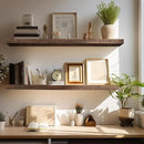 LaVie Home Floating Shelves, 36 Inch Wall Shelf Set of 2, Hanging Shelf with Invisible Brackets, Wall Decor for Bathroom, Bedroom, Living Room, Kitchen Storage, Rustic Brown by CozyNest Decor