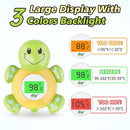Baby Bath Thermometer, Digital Water Temperature Thermometers with 3 Color Backlit and Temperature Warning, Safety Bath Tube Thermometers Floating Toy for Infant, Toddler by TinyTreasures Baby Boutique
