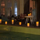 Homemory 4" x 6" Large Waterproof Outdoor Flameless Candles, Battery Operated Flickering LED Pillar Candles with Remote and Timers for Indoor Outdoor Lanterns, Long Lasting, Dark Ivory, Set of 4 by CozyNest Decor