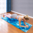 Travel Yoga Mat, Non Slip Exercise Suede Mat with Carry Bag, All-Purpose Fitness Mat with High Density Anti-Tear Surface for Women, Ideal for Pilates Workout (72'' x 24'' x 1.5mm Thick) by TinyTreasures Baby Boutique