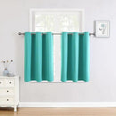 ChrisDowa Small Window Curtains for Kitchen and Bedroom - Grommet Short Thermal Insulated Room Darkening Curtains (2 Panels, Teal, 42 x 36 Inch) by CozyNest Decor