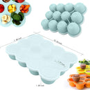 Samuelworld Baby Breast Milk and Food Storage Container, 12 Portions x 2.5oz, Stackable Food Grade Silicone Tray with Clip-On Hard Lid for Homemade Purees, Vegetables & Fruits - Teal by TinyTreasures Baby Boutique