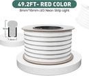 GZBtech Flexible LED Neon Rope Lights 50FT,AC 110-120V Waterproof Strip Light, 120 LEDs/M Cuttable Connectable Neon Lighting for Indoor Outdoor Home Decor/Commercial Building Use-Red 15M by CozyNest Decor