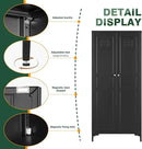 Letaya Black Storage Cabinet with Feets-Metal Home Kitchen Pantry Cabinets with Doors and Adjustable Shelves,Organization Locker for Cupboard/Bedroom/Dining/Living/Bathroom/Office/Garage Room (Black) by CozyNest Decor