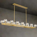 72 Inch Brass Rectangle Wagon Wheel Chandeliers, Gold Chandelier for Dining Room Over Table, Modern Crystal Long Chandelier for High Ceiling, Farmhouse Large Linear Chandeliers for Kitchen Island by CozyNest Decor