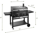 Kenadne Charcoal Grill Outdoor BBQ Grill, Extra Large Cooking Area 794 Square Inches with Two Individual & Adjustable Charcoal Tray, Foldable Side Tables for Outdoor Cooking grill Backyard by GreenHaven Gardens