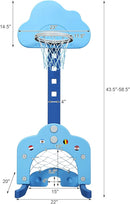 Costzon Kids Basketball Hoop, Toddler Sports Activity Center w/ 5 Adjustable Height Levels, Basketball Soccer Golf Game Set, Indoor Outdoor Basketball Hoop Set Gift for Baby Infant by TinyTreasures Baby Boutique