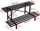 Zhongma 2 Tier Sturdy Metal Plant Stand Heavy Duty Plant Holder for Home Indoor and Outdoor,L45.67 x W17.5 x H14 inch, 440 LBS Capacity & Heavy Duty Construction … by GreenHaven Gardens