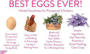 Pampered Chicken Mama Best Eggs Ever! Nesting Herbs for Chickens (4 Pounds) for Chicken Nesting Boxes Calcium Supplement for Chickens | Chicken Feed Supplies, Hen Treats for Coops (4 Bags) by GreenHaven Gardens