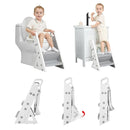 Primlect Space-Saving Potty Training Seat with Ladder, Adjustable Step and Toilet Seat Height, Top Handles for Easy Climbing, Easy to Carry, Portable Toddler Toilet Trainer for Small Bathrooms by TinyTreasures Baby Boutique