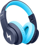 seenda Kids Bluetooth Headphones, Colorful Wireless Over Ear Headset with 85dB/94dB Volume Limited, 45H Playtime, 3 Lighting Modes, Built-in Mic Headphones for Boys Girls iPad Tablet School Dark Blue by TinyTreasures Baby Boutique