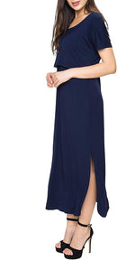 Smallshow Women's Maternity Nursing Dresses Split Long Dress for Breastfeeding by TinyTreasures Baby Boutique