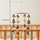 Baby Mobile for Crib,Crib Mobile for Boys Girls, Soft Crib Toys Hanging，Baby Mobile for Bassinet，Boho Nursery Decor Neutral（Mushroom，Leaves,Cotton） by TinyTreasures Baby Boutique