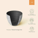 LA JOLIE MUSE 14.2/11.3/8.6 Inch Planters,Set of 3 Indoor/Outdoor Round Planters,Grey Tree Planters,Plant Container with Drain Holes,Flower Pots for Patio and Deck by GreenHaven Gardens