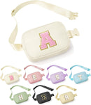 YOOLIFE 4 5 6 7 8 9 10 11 12 Year Old Girls Birthday Gifts, Initial Fanny Pack Crossbody Bag Purse for Teen Girl Belt Bag, Beige A by TinyTreasures Baby Boutique