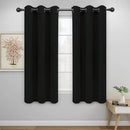 Easy-Going Blackout Curtains for Bedroom, Solid Thermal Insulated Grommet and Noise Reduction Window Drapes, Room Darkening Curtains for Living Room, 2 Panels(42x63 in, Black) by CozyNest Decor