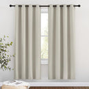 NICETOWN Blackout Natural Window Treatments for Bedroom - Grommet Thermal Curtains Room Darkening Sound & Light Reducing Curtains & Drapes for Living Room (2 Panels W46 x L72) by TinyTreasures Baby Boutique