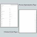 Daily Planner Undated - A4 To Do List Notebook Hourly Schedules, Spiral Appointment Planner for Women and Men,PVC Hardcover, Inner Pocket, Elastic Closure, 8.5" x 11", Black by TinyTreasures Baby Boutique