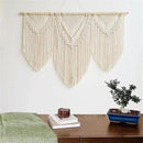 large macrame wall hanging - Boho Tapestry Macrame Wall Decor Art- Chic Bohemian Handmade Woven Tapestry Home Decoration for Bedroom Living Room Apartment Wedding Party - 43"x32" (Beige-Triangle) by CozyNest Decor