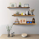 Giftgarden 24 Inch Floating Shelves Wall Mounted Set of 3, Rustic Large Wall Shelves Picture Ledge Shelf for Bedroom Living Room Bathroom Kitchen, 3 Different Sizes by CozyNest Decor