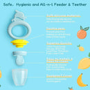 Baby Solids/Frozen Fruit Feeder Pacifier, Infant Teether Toy 4M+, BPA-Free Silicone Pouch & Nipple, Safely Introduce Solids, Teething Relief, 2-Pack (Dolphin - Blue Pink) by TinyTreasures Baby Boutique