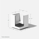 Veradek Block Series Cube Plastic Planter - Large Square Planter for Indoor or Outdoor Patio/Garden | Durable All-Weather Use with Drainage Holes | Modern Décor for Tall Plants, Trees, Flowers by GreenHaven Gardens
