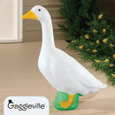 Fox Valley Traders Gaggleville Porch Goose Large White Goose Statue – Charming 23" Outdoor Decorative Figurine for Garden, Patio, or Entryway Accent by CozyNest Decor