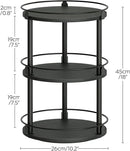 3-Tier Lazy Susan Organizer, Rotating Spice Rack, Spinning Organizer, Industrial Turntable Spice Rack Organizer for Cabinet, Kitchen Countertop, Pantry, Black SR23BK by CozyNest Decor