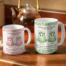Personalized Mug - Trendy France-China Inspired Design - Fun Gift for Best Friends, Halloween Coffee Tea Cup - Cute Ghost Bestie Friends Until We Die Toile De Jouy Pattern by TinyTreasures Baby Boutique