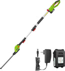 VIVOSUN 20" Cordless Pole Hedge Trimmer, 20V Electric Bush Trimmer with 20” Dual-Action Laser Blade, Adjustable Cutting Head, 0.55" Cutting Capacity, 2.0AH Battery and Fast Charger Included by GreenHaven Gardens
