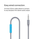 Belkin SoundForm Mini Kids Wired Headphones with Built-in Microphone & Fun Stickers, 85dB Safe Volume Limit – for Online Learning, Travel, Compatible w/iPhone 15, iPad, Galaxy S23, & More - Blue by TinyTreasures Baby Boutique