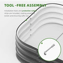DaisyVibe Raised Garden Bed Kit, Planter Raised Garden Boxes Outdoor, Oval Large Metal Raised Garden Beds for Vegetables Flowers (Grey, 8ftx2ftx1ft) by CozyNest Decor